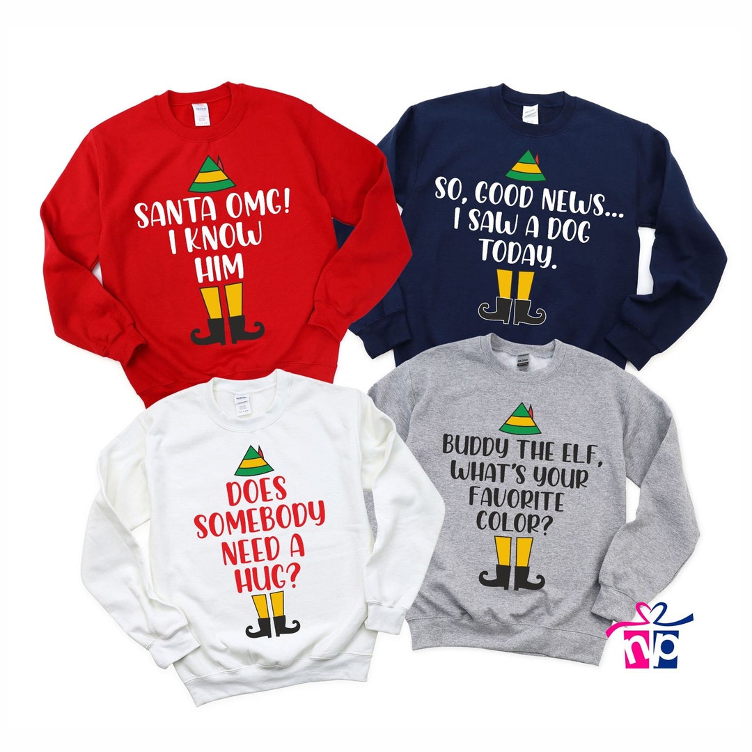 Buddy the Elf Sweatshirts, Elf Movie Quote, Cotton Headed, Christmas