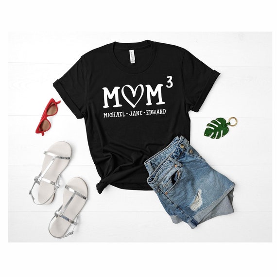 Mom3- Mom Of Three Kids T-Shirt Funny Mothers Day Gift Mom3- Mom Of Three Kids T-Shirt Funny Mothers Day Gift