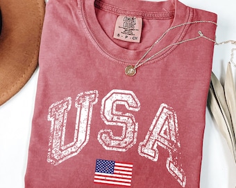 USA Distressed Flag Shirt, 4th of July Shirt, American Flag Shirt, Patriotic Shirt, USA Distressed Shirt, America Shirt, 4th of July Tees