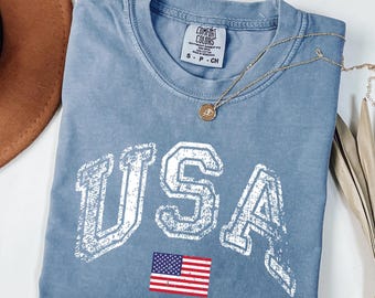 USA Distressed Flag Shirt, 4th of July Shirt, American Flag Shirt, Patriotic Shirt, USA Distressed Shirt, America Shirt, 4th of July T-Shirt