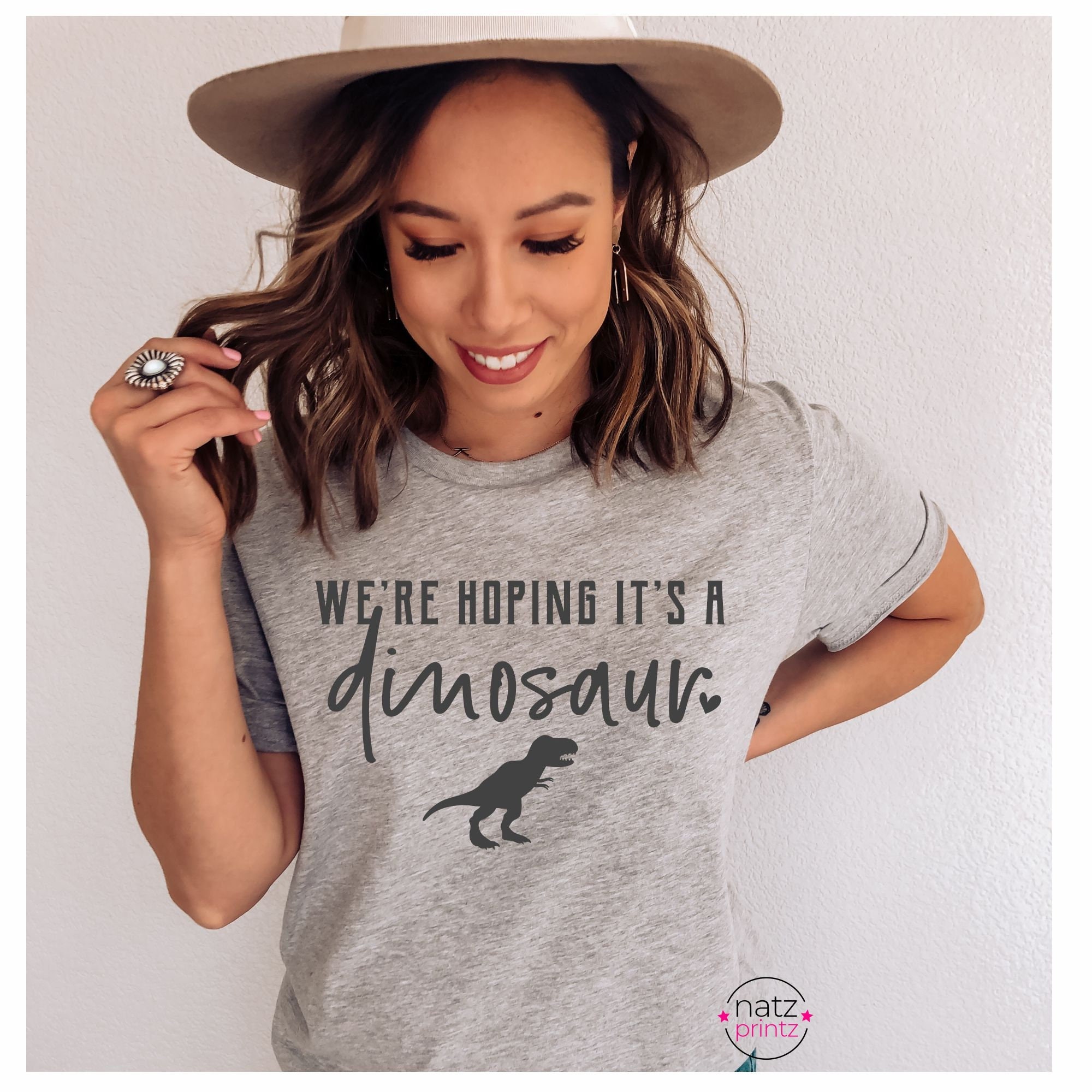 We're Hoping It's A Dinosaur T Shirt Mamasaurus Pregnancy We're Hoping It's A Dinosaur T Shirt Mamasaurus Pregnancy