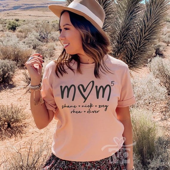 Mom 5 Shirt Mothers Day Gift for Mom Mom of Five Shirt Mom