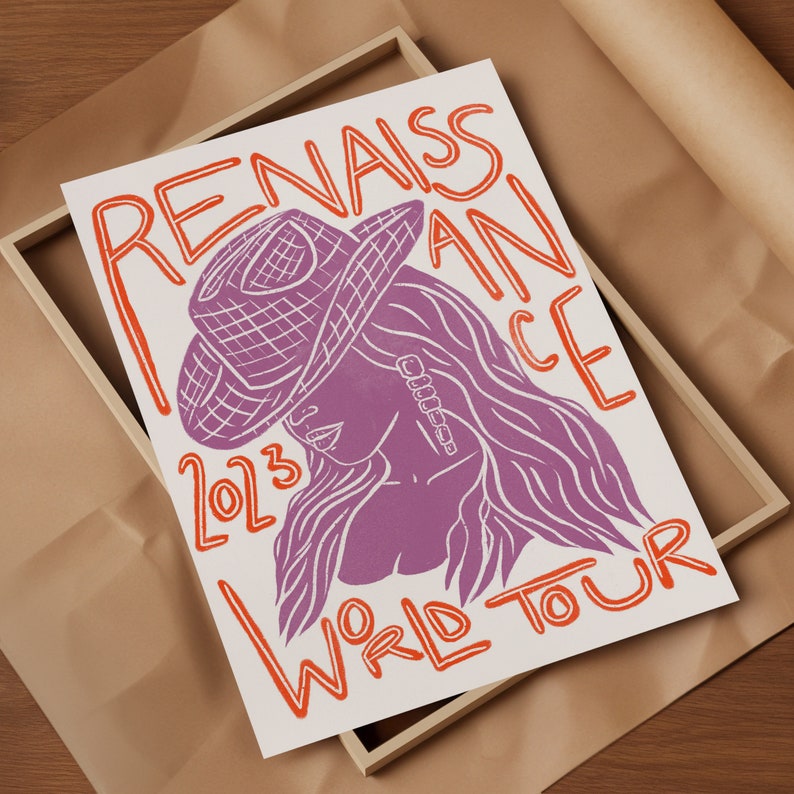 Beyonce Renaissance Tour Illustration Print Digital Download, Home ...