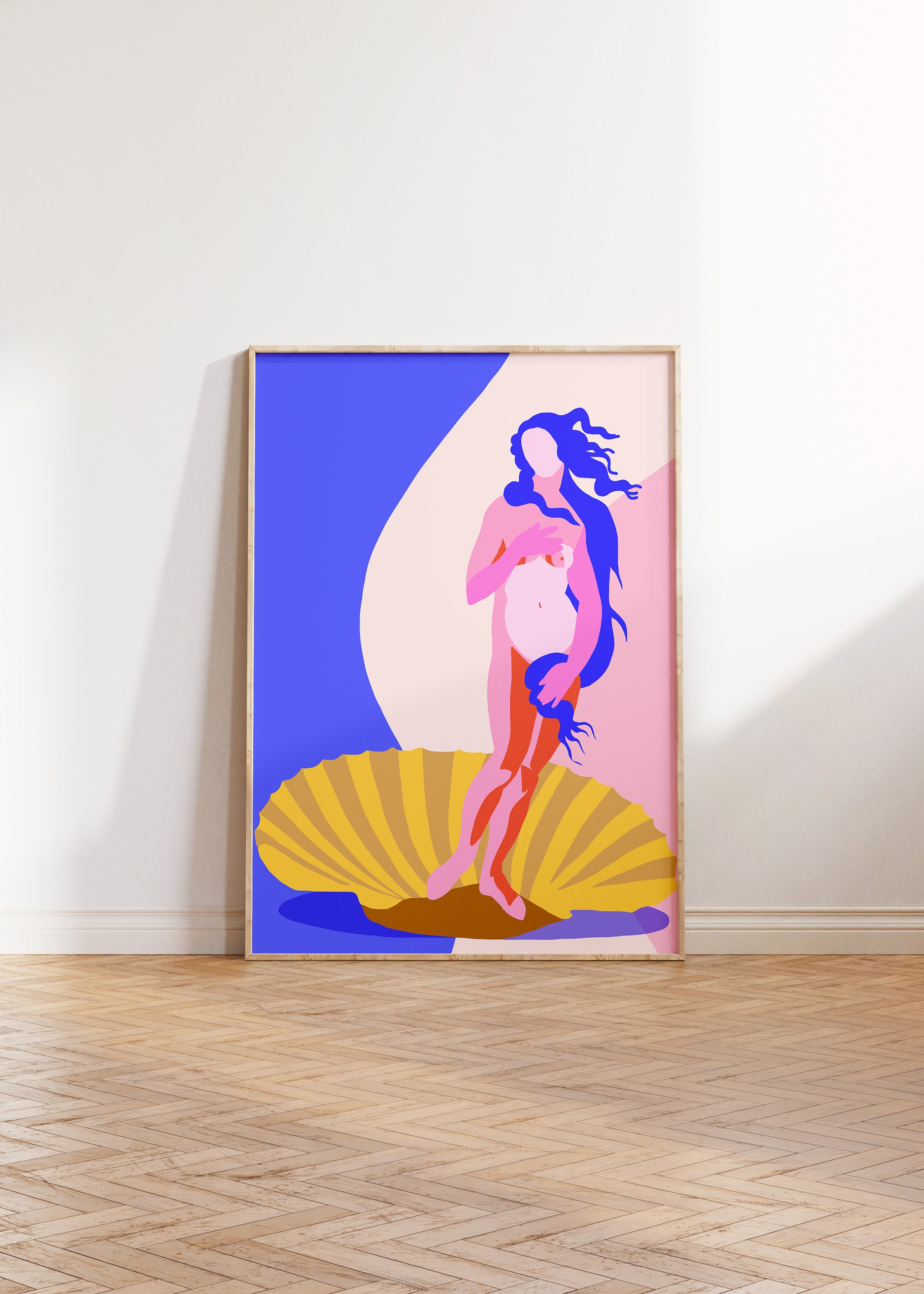 Birth of Venus Poster Trendy Wall Art Print Modern Room Decor Pink ...