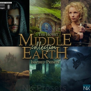 8 predefinições do Fantasy Desktop + Mobile Lightroom - coleção Middle Earth