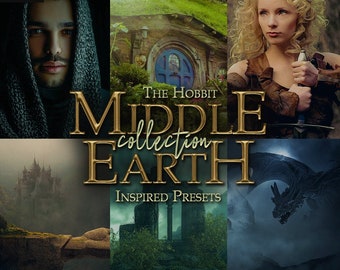 8 predefinições do Fantasy Desktop + Mobile Lightroom - coleção Middle Earth