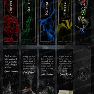 10 Printable Bookmarks HP Collection - Etsy