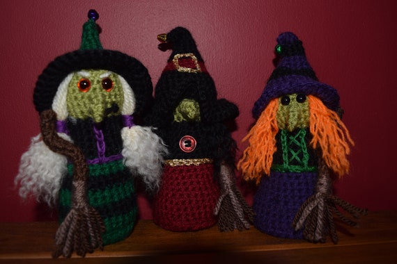 The Witches Coven - Crochet PATTERN (All 3 witches included)
