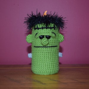 Frankenstein LED Candle Holder - Crochet Pattern