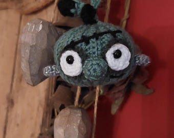 Frankenstein Pumpkin Decoration - Crochet Pattern