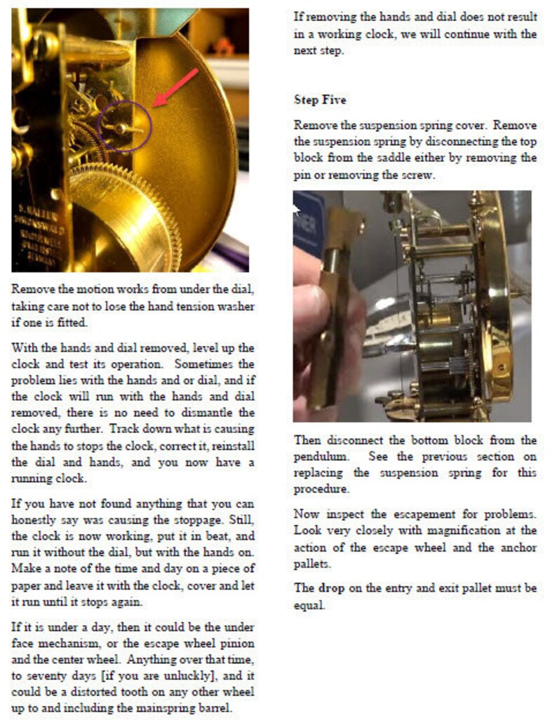 Happy Anniversary Clocks, Owners Repair Manual, Step by Step Etsy