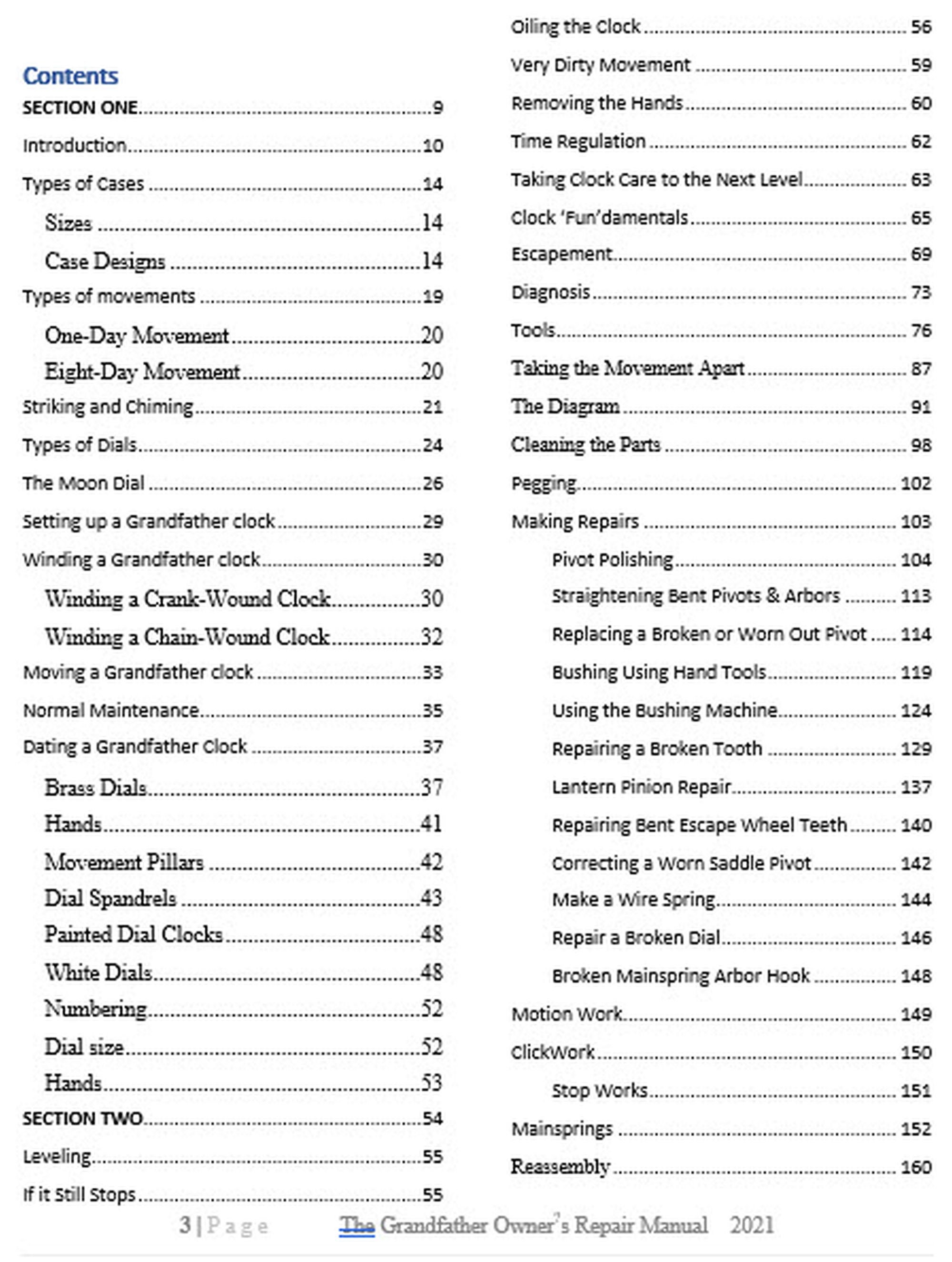 The Grandfather Clock Owners Repair Manual Ebook 233 Pages Etsy