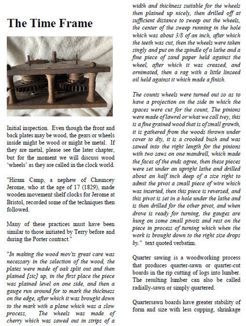 Wooden Clock Movement Restoration eBook, DIY Repair Guide (PDF) image 5