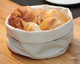 Corbeille à Pain En Tissu Bio - Cadeau Pendaison De Crémaillère - Motif Maison Et Trèfle - 38x22x16 Cm