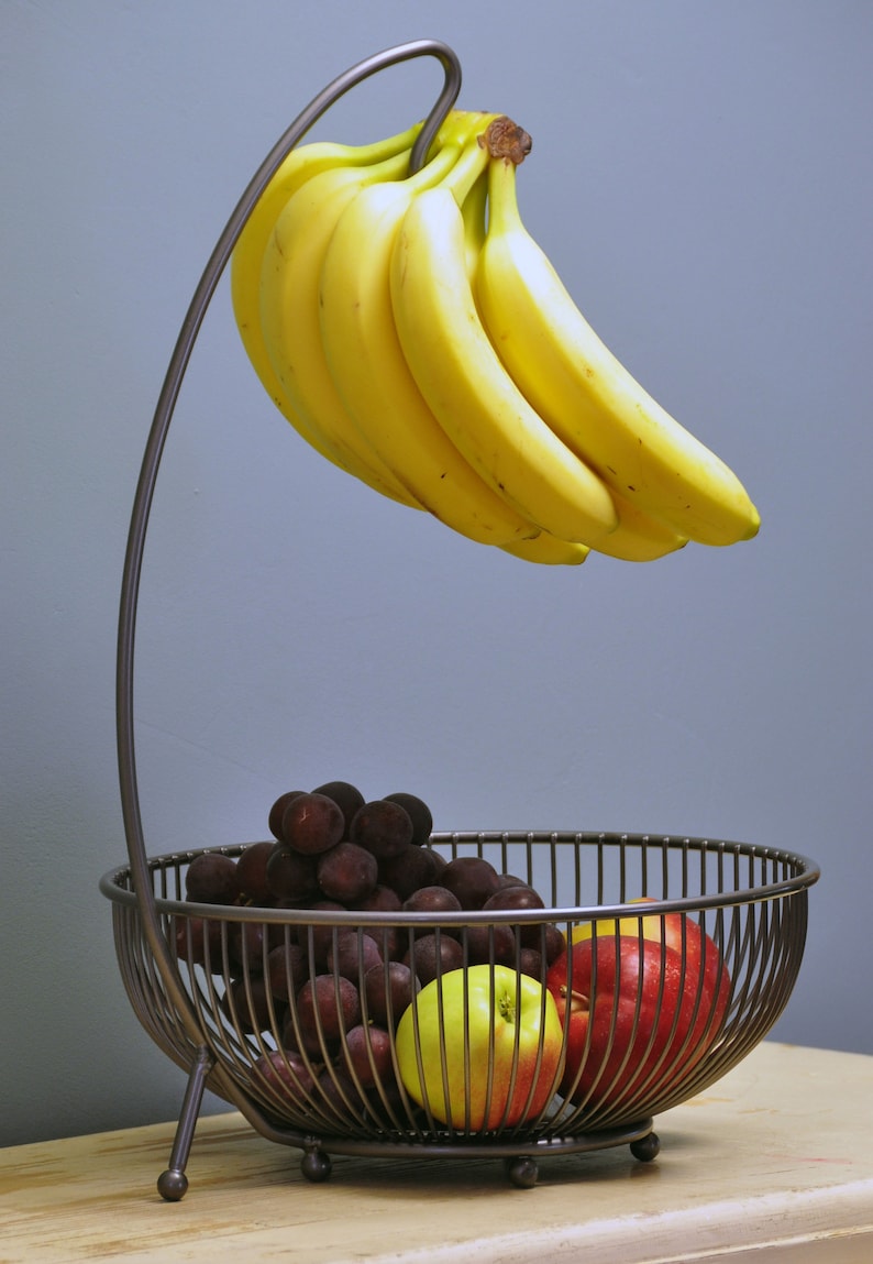Modern Fruit Etagere Metal Black Fruit Bowls & Banana Etsy