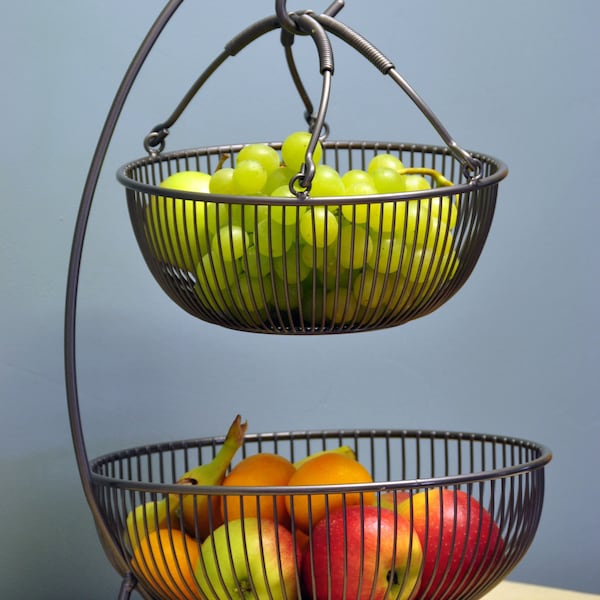 Modern Fruit Etagere // Metaal // Zwart // Fruitschalen &Banana Holders