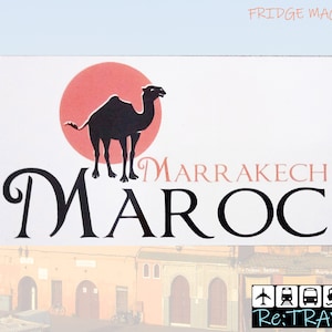 Marrakech, Maroc, (Marrakesh, Morocco) Flexible Fridge Magnet, Moroccan Travel Souvenir, Morocco Holiday Souvenir, Morocco Fridge Magnet