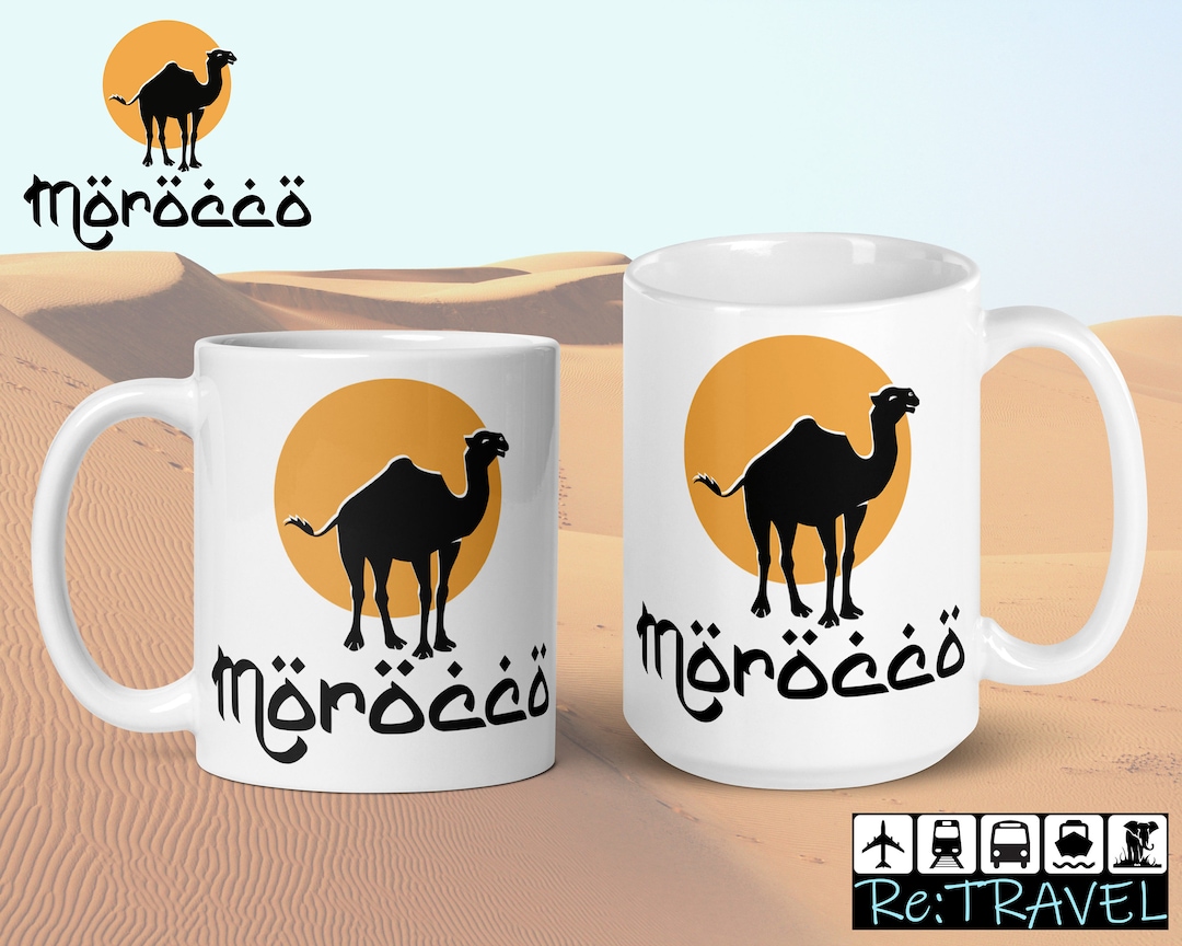MOROCCO Sahara Desert Mug, Maroc Coffee Mug, Atlas Mountains Morocco