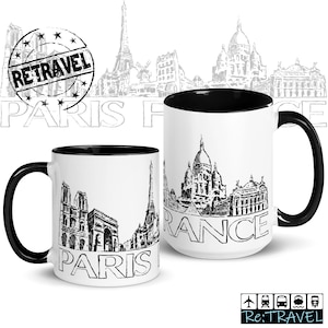 PARIS France Skyline Coffee Mug French Souvenir Coffee Lover Travel Mug France Travel Souvenir Mug Paris Gift Coffee Mug