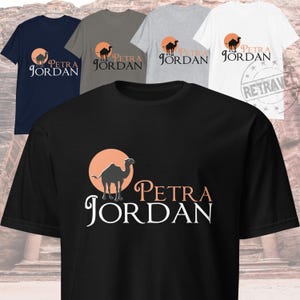 PETRA Jordan Adventure Shirt, Middle East Desert Shirt, Camel Shirt, Camel Gift, Jordan Shirt, Jordan Gift, Jordan Souvenir Travel Shirt