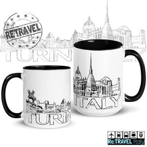 TURIN ITALY Skyline Coffee Mug Italy Souvenir Coffee Lover Travel Mug Italy Travel Souvenir Mug Torino Italia Gift Coffee Mug