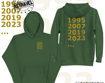 SOUTH AFRICA Rugby Hoodie South African Hooded Sweatshirt Springbok South Africa Gift Bokke Hoodie World Cup Winner South African Gift