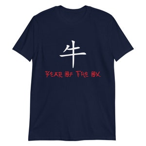 Chinese New Year Of The OX Zodiac Sign Lunar New Year Shirt, Chinese Zodiac Ox 1949 1961 1973 1985 1997 2009 Horoscope Astrology Shirt Navy