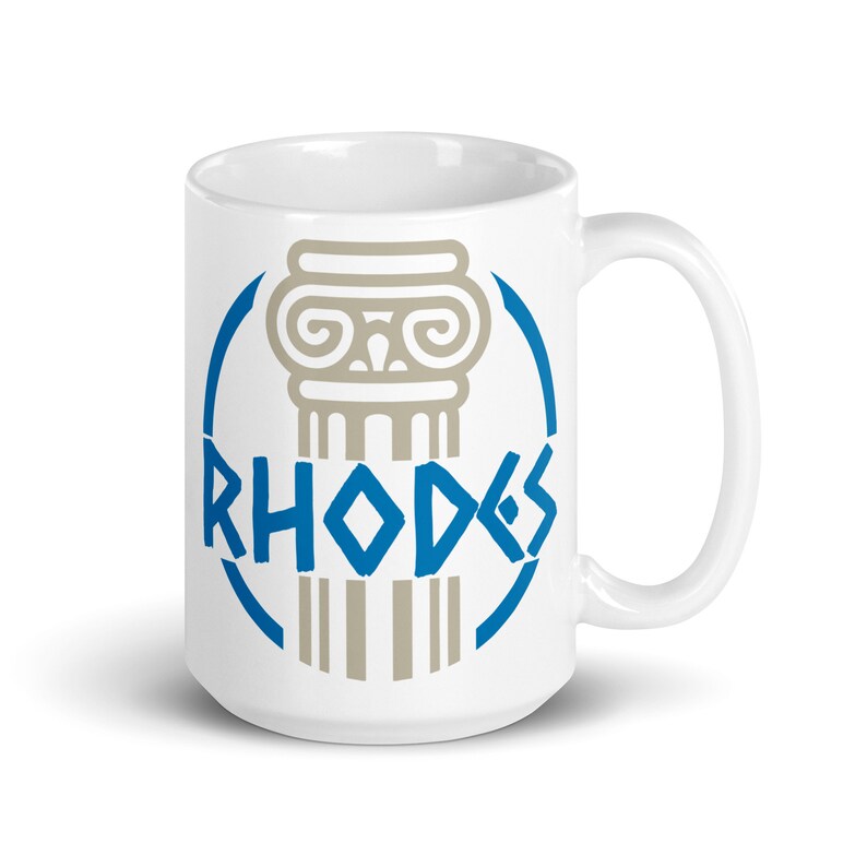 RHODES Vacation Mug, Rhodes Coffee Mug, Rhodes Greece Gift Travel Mug, Greek Islands Mug, Greek Mug, Greece Mug, Greek Gift Rhodes Mug