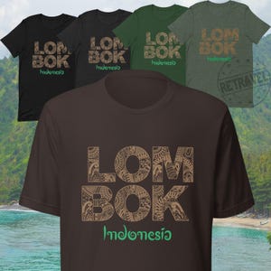 LOMBOK Indonesia Batik Shirt Indonesia Gift Lombok Gift Indonesia Souvenir Backpacker Shirt Lombok Vacation Shirt Batik Travel Shirt