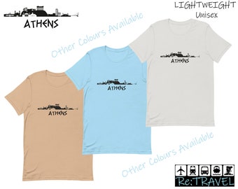 ATHENS Greece Gift Minimalist Skyline Shirt, Athens T-Shirt, Greek Shirt, Greek Gift, Athens TShirt, Athens Shirt, Acropolis Greece Shirt