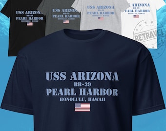 USS Arizona Pearl Harbor Patriotic Shirt, Honolulu Hawaii Shirt, Hawaiian Shirt, US Navy Memorial Day Shirts, Hawaii Shirt, Hawaii T Shirt