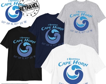 CAPE HORN Sailing T Shirt, Cruise Shirt, Boating Shirt, Boating Gift, Sailing Shirt Maritime Sailor Gift, Yachting Shirt, Nautical Shirt