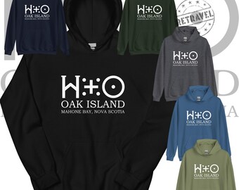 OAK ISLAND TREASURE Hunting Nova Scotia Gift Knights Templar Hoodie Metal Detecting Gift Treasure Hunters Hooded Sweatshirt Detectorist Gift