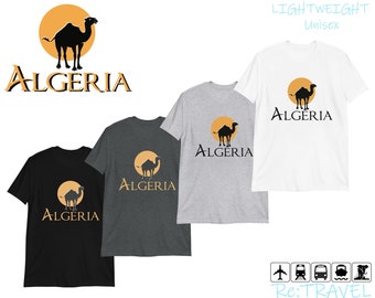 ALGERIA Adventure Shirt, Algerian Camel Shirt, Sahara Desert Shirt, Camel T Shirt, Camel Gift Algeria Shirt, Algeria Gift Travel Shirt