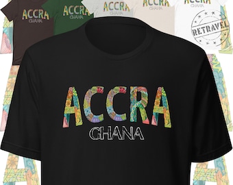 ACCRA Ghana reisshirt West-Afrika shirt Afrikaans souvenir overland shirt Afrikaans Amerikaans erfgoed genealogiecadeau
