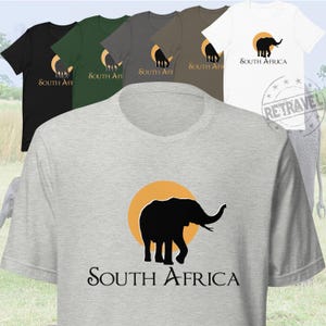 SOUTH AFRICA Elephant T Shirt, South Africa Travel T Shirt, Vacation Safari Shirt, Adventure Travel Shirt, South African Elephant Shirt