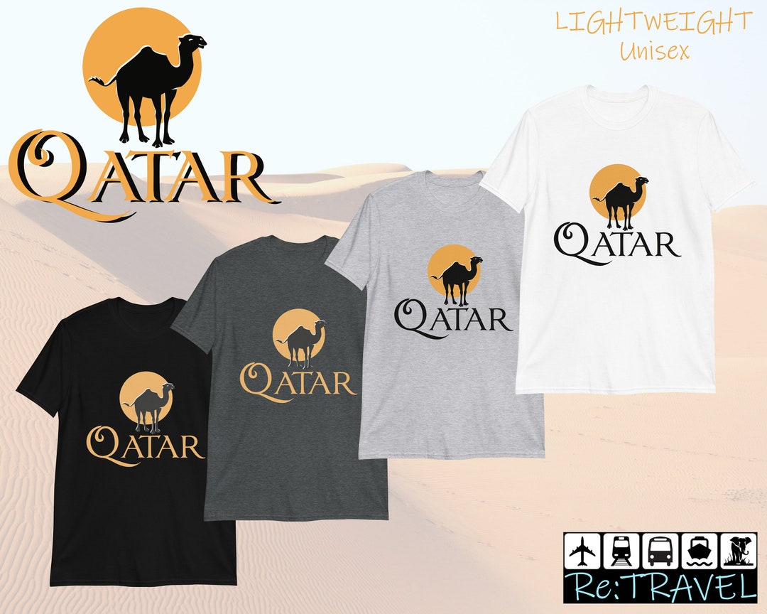 QATAR Shirt, Adventure Shirt, Qatar Souvenir, Desert Shirt, Camel Shirt