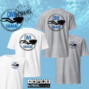 CURACAO Scuba Diving Shirt Scuba Diver Curacao Travel Gift Scuba Diving Gift Curacao Shirt Scuba Diver Gift Dive Shirt Caribbean Scuba Shirt