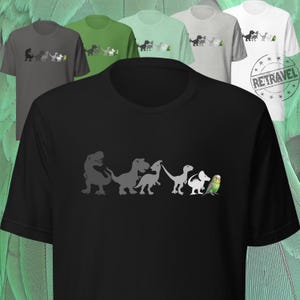 BUDGIE EVOLUTION Parakeet T-Rex Dinosaur Shirt Budgie Shirt Parakeet Shirt Bird Lover Gift Bird Shirt for Women Budgie Attitude Shirt