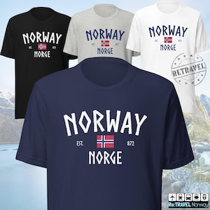 NORWAY Shirt Norway Souvenir Travel Shirt Norwegian Cruise Shirt Norway Genealogy Gift Norse Family Tree Norge Heritage T Shirt