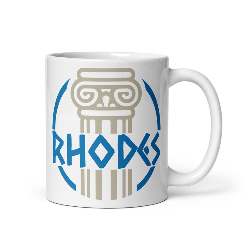 RHODES Vacation Mug, Rhodes Coffee Mug, Rhodes Greece Gift Travel Mug, Greek Islands Mug, Greek Mug, Greece Mug, Greek Gift Rhodes Mug
