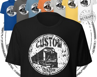 CUSTOM Train Lover Shirt Customizable Train Lover Dad Gift Train Enthusiast Travel Shirt Train Gift For Dad Railroad Shirt Train Spotting