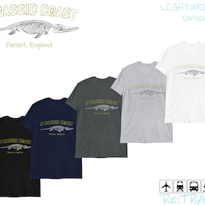 Paleontology Shirt, JURASSIC COAST, Ichthyosaur, Lyme Regis, Dinosaur Shirt, Fossil Hunting Shirt, Paleontology Gift, Fossil Hunter, Dorset