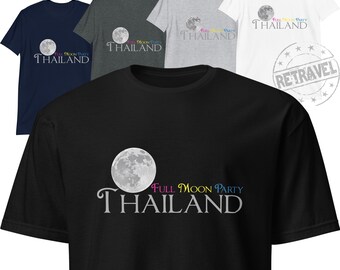 FULL MOON PARTY Thailand Shirt Thai Gift Thailand Gift Backpacker Shirt Beach Party Shirt Travel Souvenir Backpacking Shirt Travel Shirt