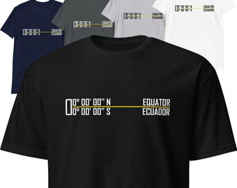 ECUADOR Equator Shirt, Ecuador T Shirt, Adventure Shirt, Equator Quito Ecuador Souvenir, Travel Souvenir, Ecuadorian Gift Quito Travel Shirt