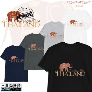 CHIANG MAI Thailand Adventure Shirt Thai Elephant Travel Shirt Thai Gift Thailand Elephant Conservation Shirt Thailand Souvenir Elephant Tee