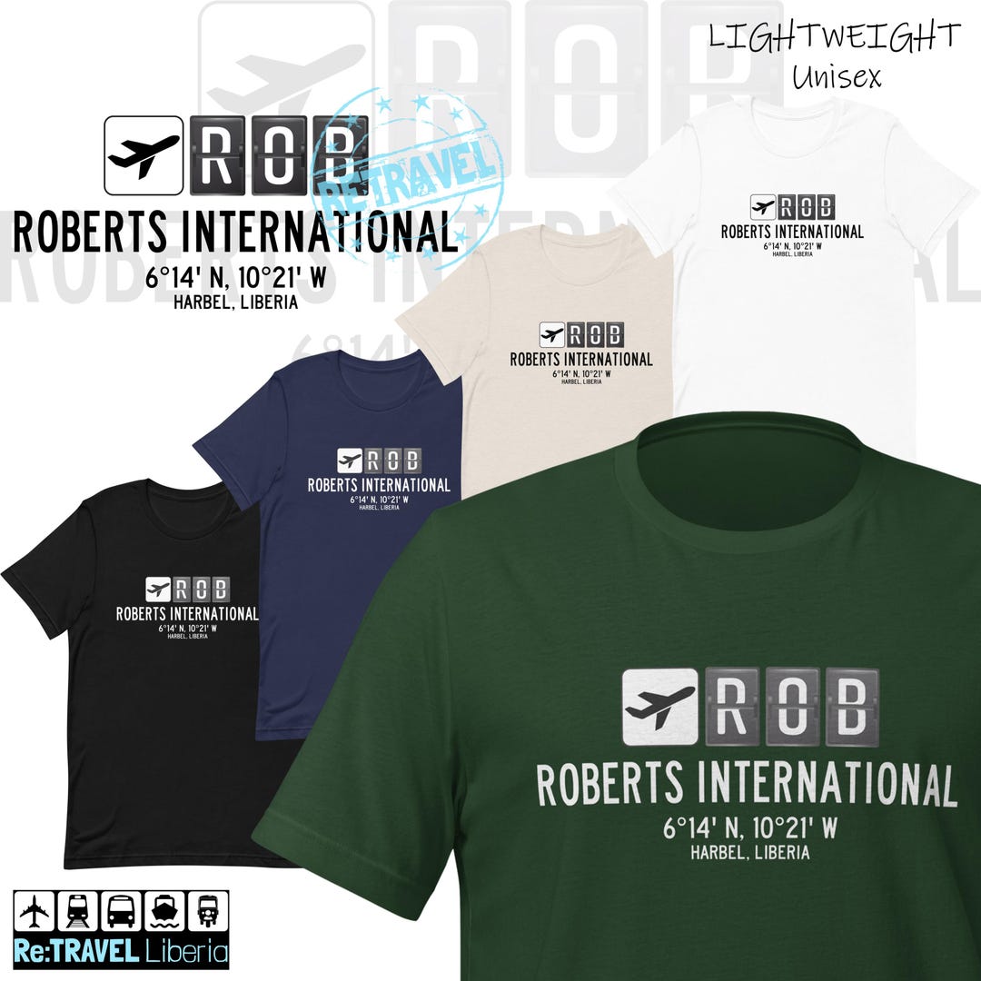 Gift for ROB ROBERT Roberts International Liberia Airport Code Shirt