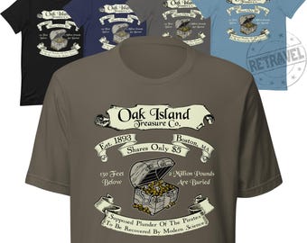 Chemise OAK ISLAND TREASURE Chemise Oak Island Cadeau Oak Island Chemise Nouvelle-Écosse Chemise chasseur de trésors Cadeau détection de métaux Cadeau détective