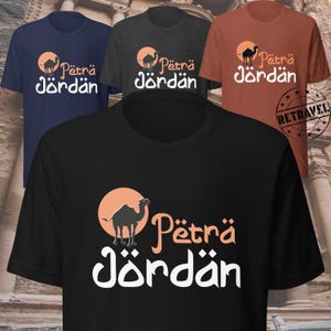 PETRA Jordan Adventure Shirt Middle East Desert Shirt Camel Shirt Camel Gift Jordan Shirt Jordan Gift Jordan Souvenir Travel Shirt
