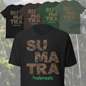 Indonesian Batik Shirt, SUMATRA Indonesia Shirt, Indonesia Gift, Sumatra Gift, Indonesia Souvenir, Backpacker Shirt, Indonesia Travel Shirt